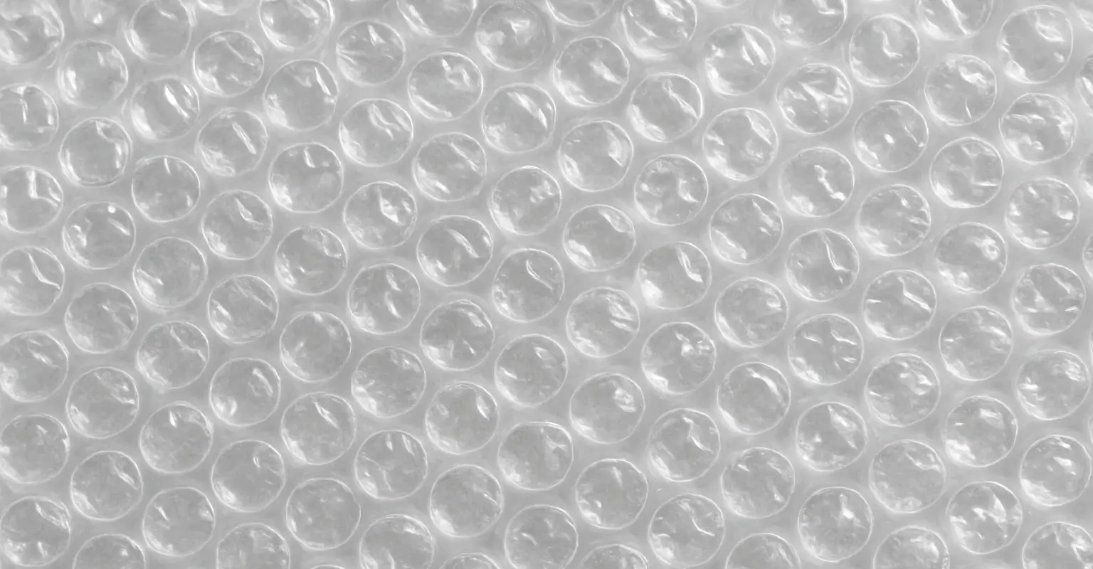 Plástico burbujas para protección en el transporte de mercancías